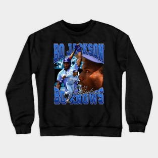 Bo Jackson Bo Knows Signature Vintage Legend Baseball Football Bootleg Rap Graphic Style Crewneck Sweatshirt